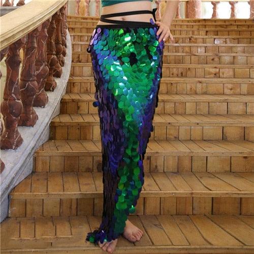 Long Sequin Skirt Skirts - The Burner Shop