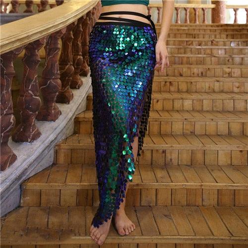 Long Sequin Skirt Skirts - The Burner Shop