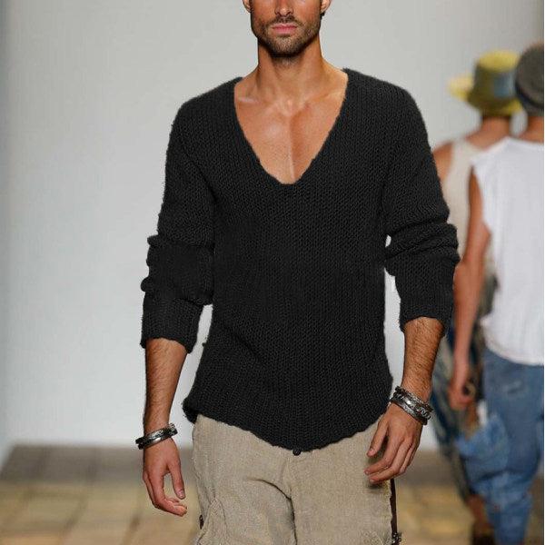 Long Sleeve Slim Fit Sweater Sweaters - The Burner Shop