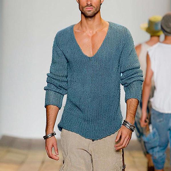 Long Sleeve Slim Fit Sweater Sweaters - The Burner Shop