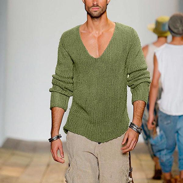 Long Sleeve Slim Fit Sweater Sweaters - The Burner Shop