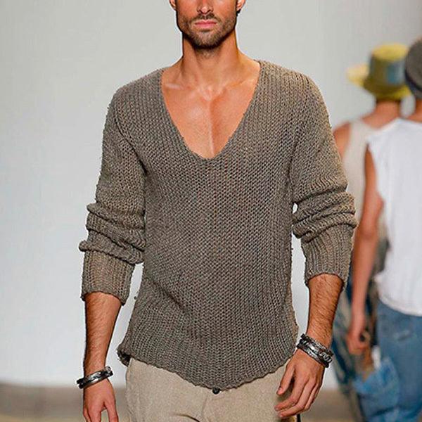 Long Sleeve Slim Fit Sweater Sweaters - The Burner Shop