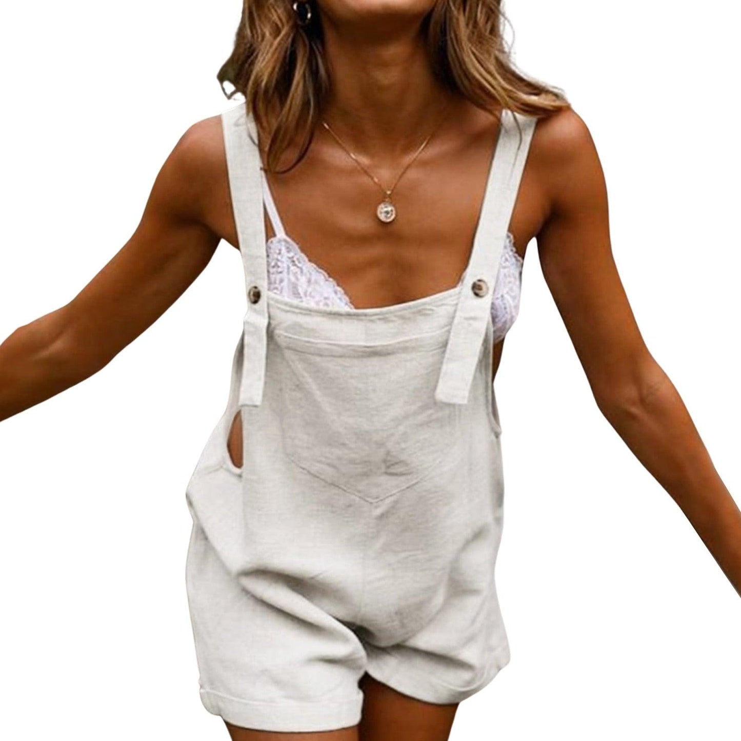 Loose Style Overall Shorts Overalls - The Burner Shop