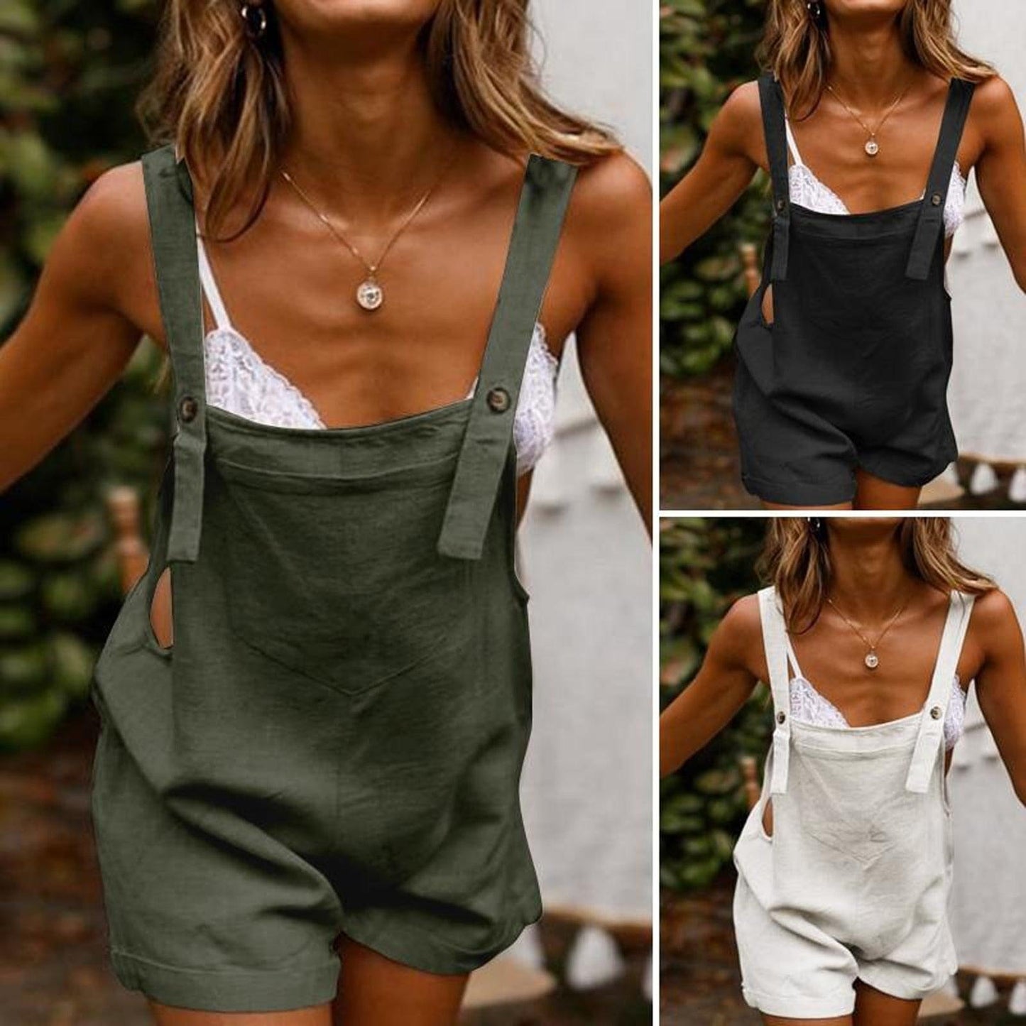 Loose Style Overall Shorts Overalls - The Burner Shop