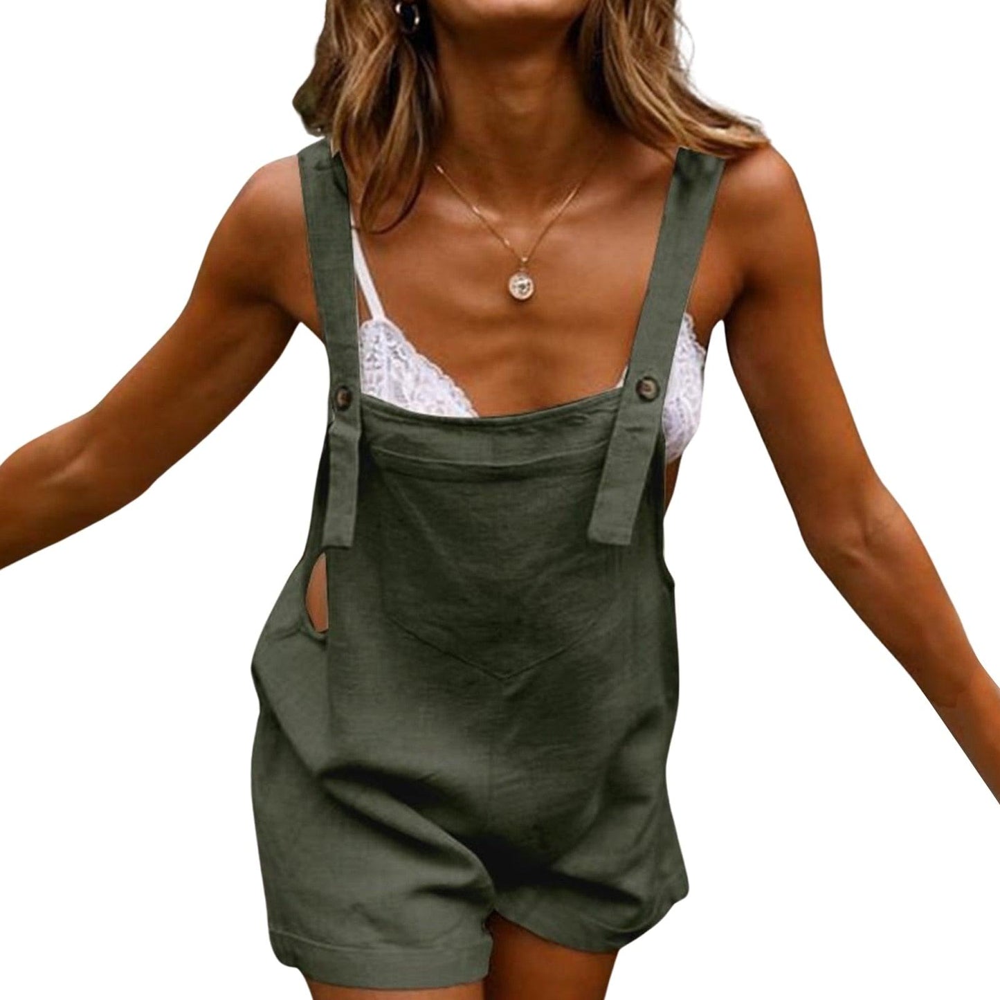 Loose Style Overall Shorts Overalls - The Burner Shop