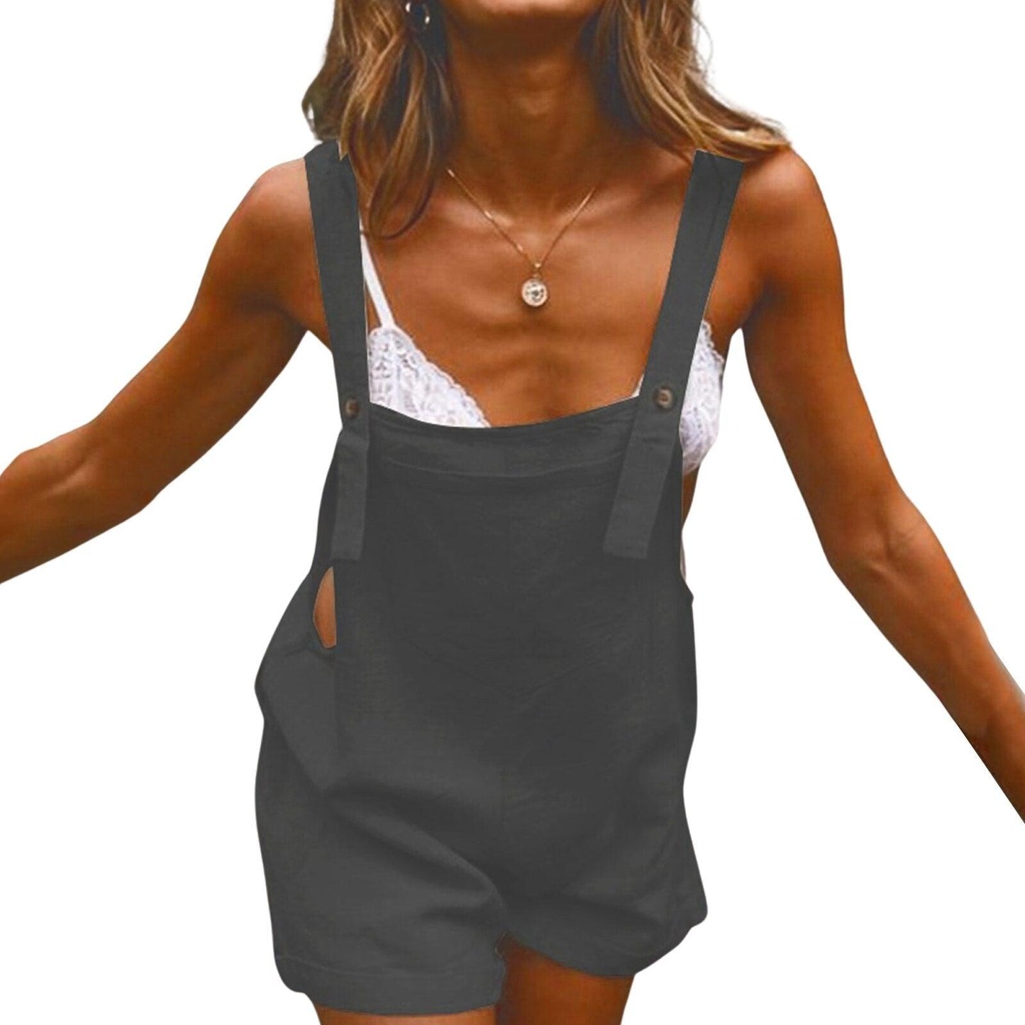 Loose Style Overall Shorts Overalls - The Burner Shop