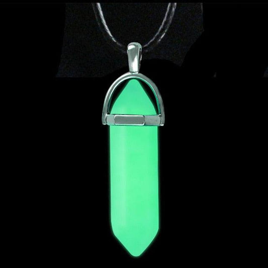 Luminous Fluorescent Glow in the Dark Hexagonal Column Necklace Necklaces - The Burner Shop