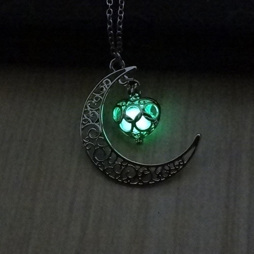 Luminous Necklace, Crystal Moon, Owl or Hourglass Necklaces - The Burner Shop