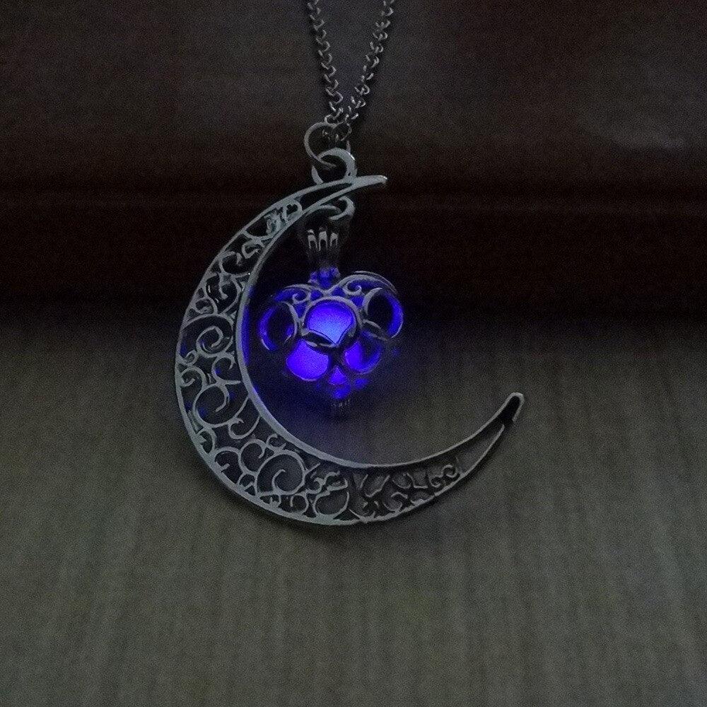 Luminous Necklace, Crystal Moon, Owl or Hourglass Necklaces - The Burner Shop