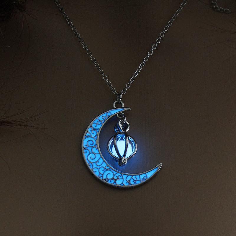 Luminous Necklace, Crystal Moon, Owl or Hourglass Necklaces - The Burner Shop