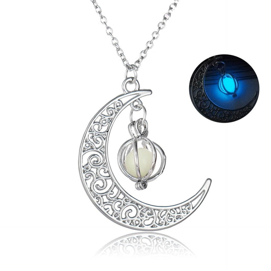Luminous Necklace, Crystal Moon, Owl or Hourglass Necklaces - The Burner Shop