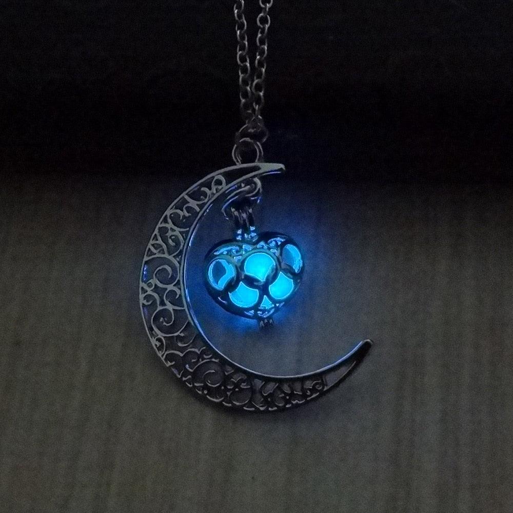 Luminous Necklace, Crystal Moon, Owl or Hourglass Necklaces - The Burner Shop