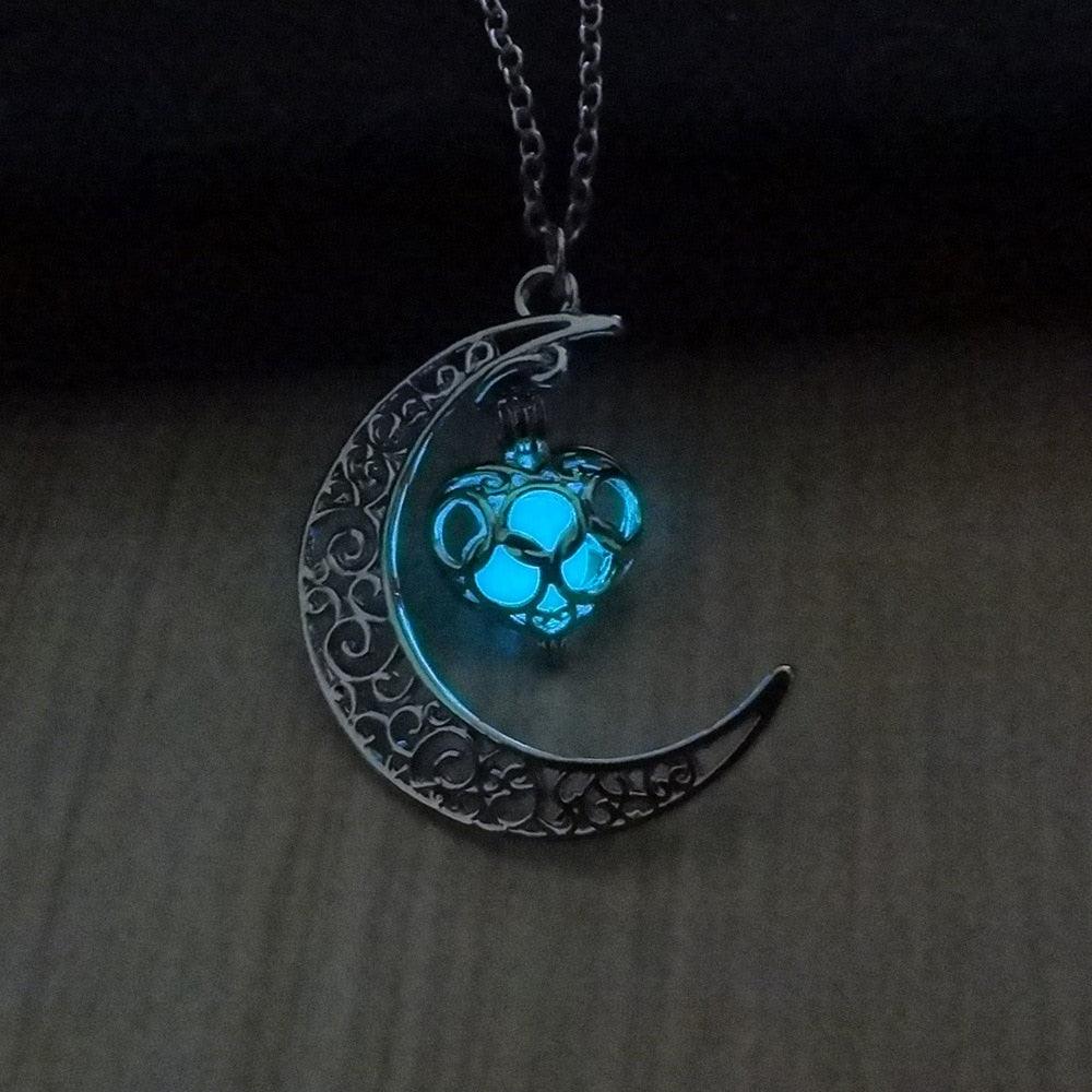 Luminous Necklace, Crystal Moon, Owl or Hourglass Necklaces - The Burner Shop