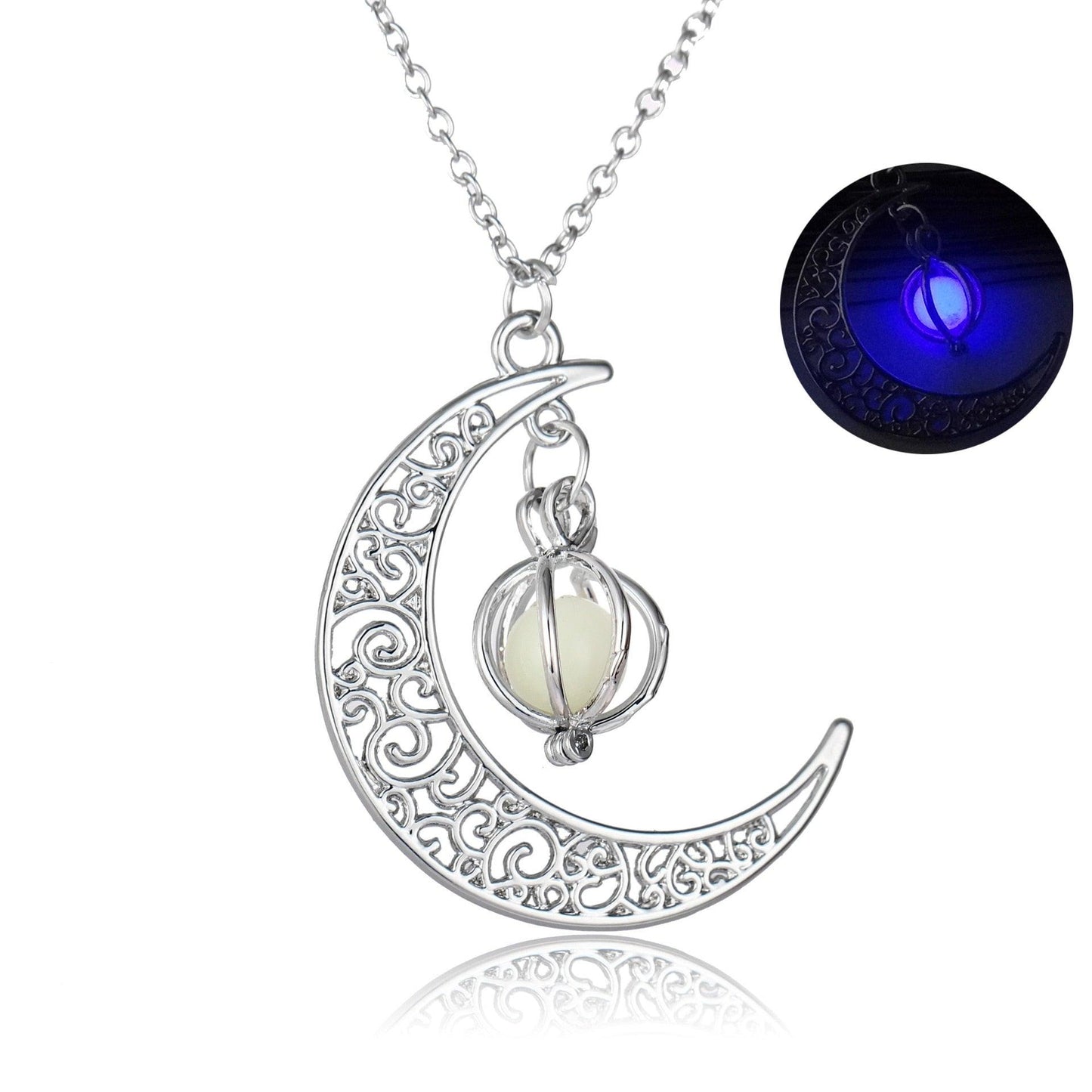 Luminous Necklace, Crystal Moon, Owl or Hourglass Necklaces - The Burner Shop