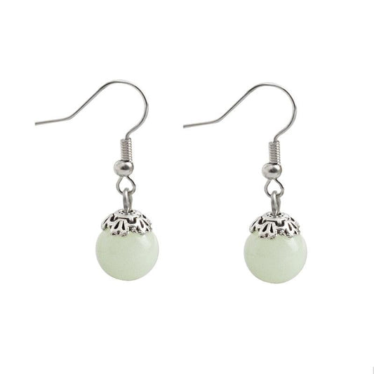 Luminous Round Drop Earrings Earrings - The Burner Shop