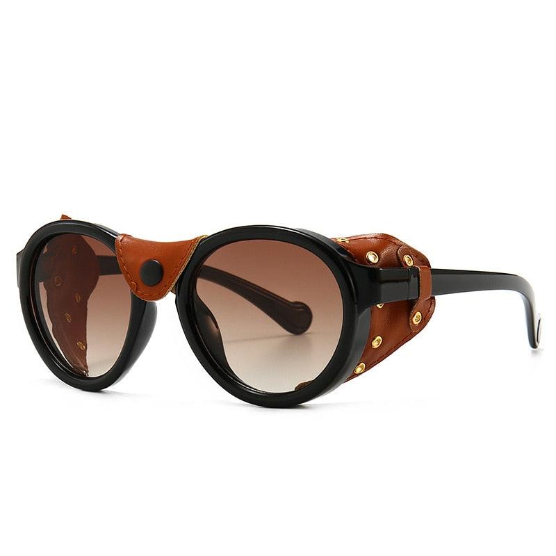 Marcus Steampunk Round Sunglasses Goggles - The Burner Shop