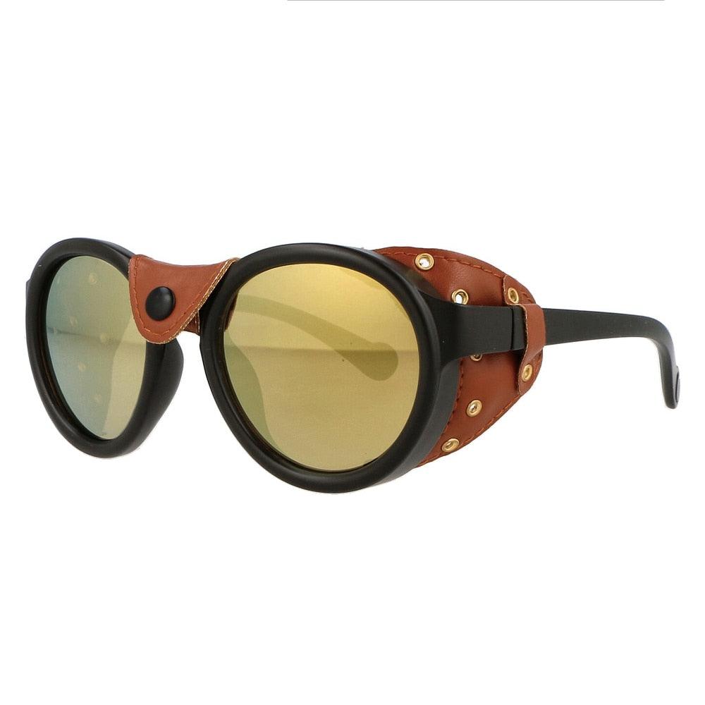 Marcus Steampunk Round Sunglasses Goggles - The Burner Shop
