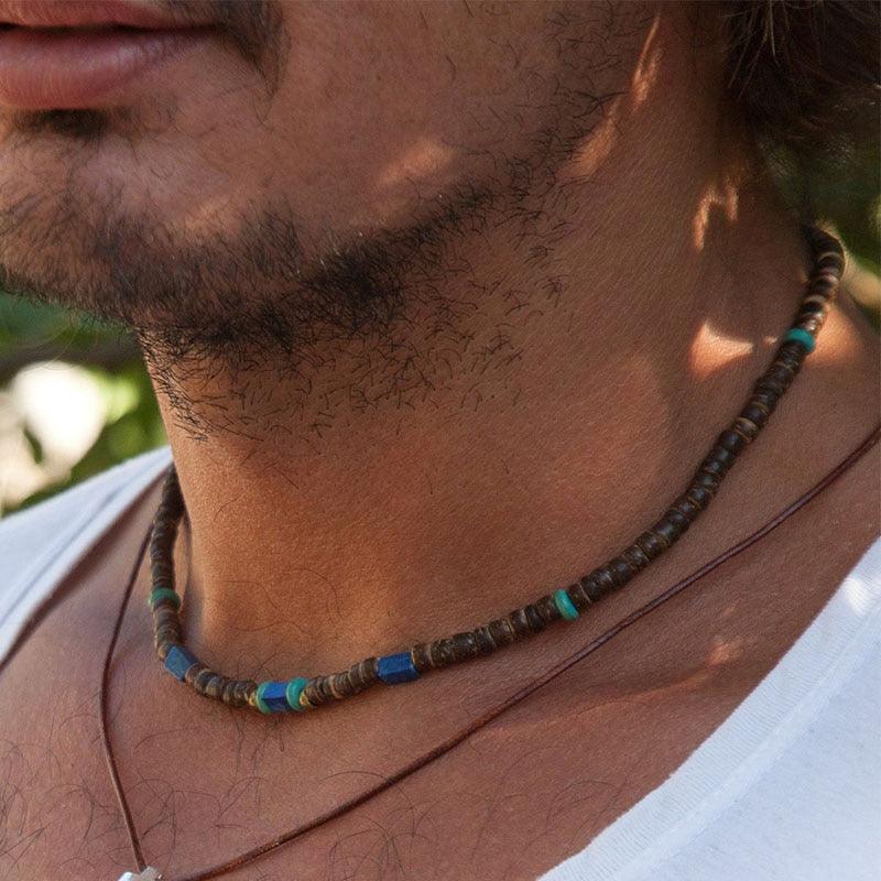 Men's Stone Beaded Necklace Necklaces - The Burner Shop