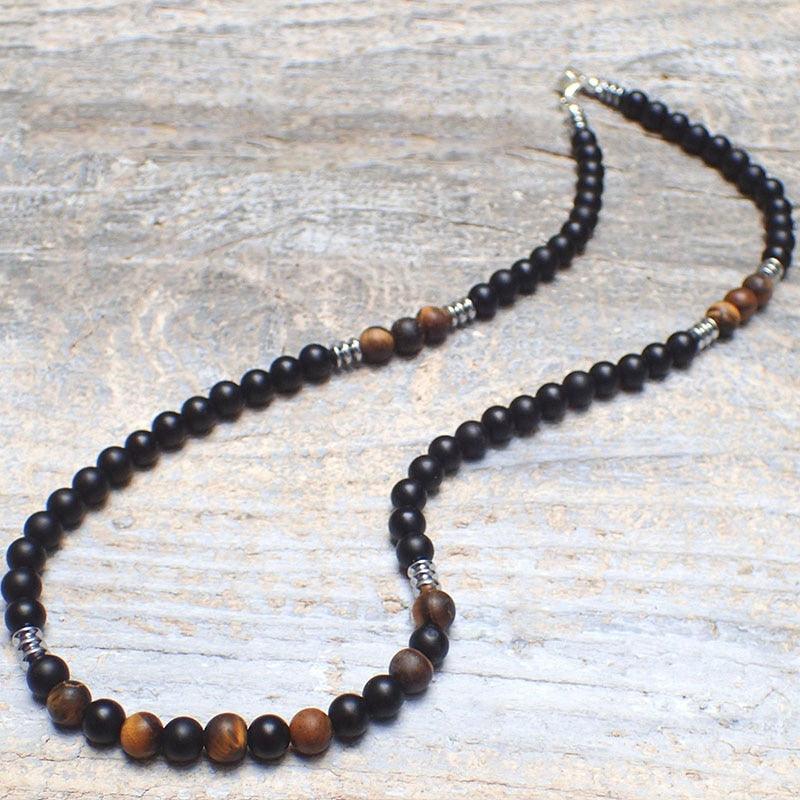 Men's Stone Beaded Necklace Necklaces - The Burner Shop