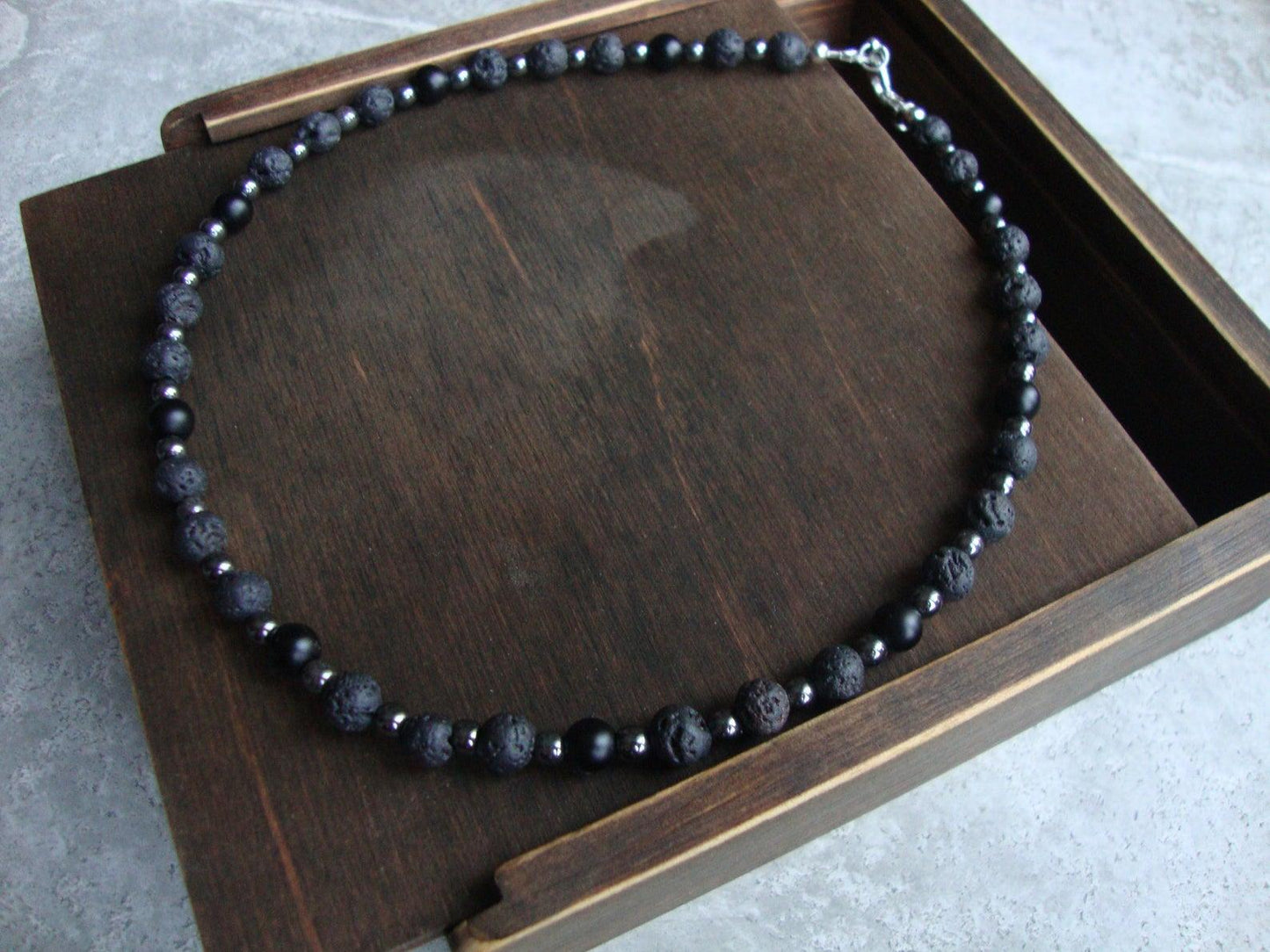 Men's Stone Beaded Necklace Necklaces - The Burner Shop