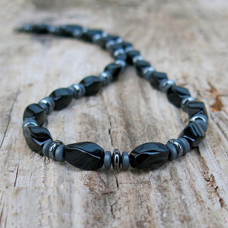 Men's Stone Beaded Necklace Necklaces - The Burner Shop