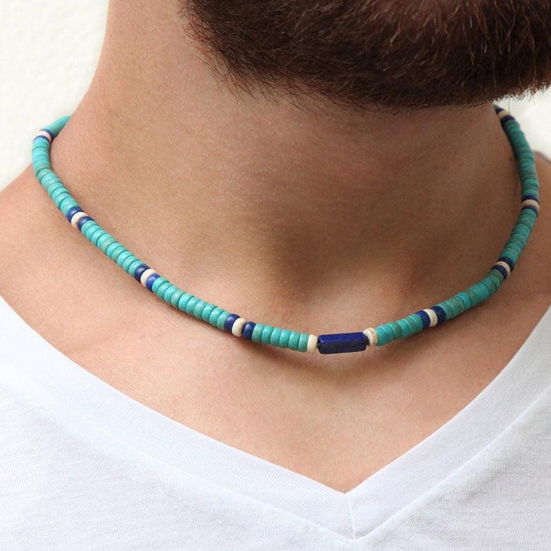Men's Stone Beaded Necklace Necklaces - The Burner Shop