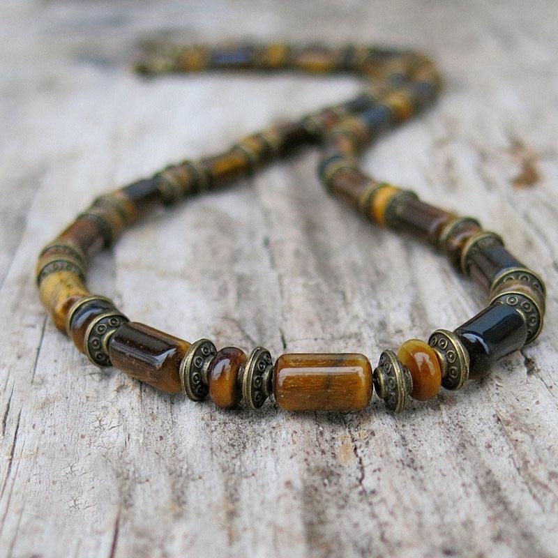 Men's Stone Beaded Necklace Necklaces - The Burner Shop