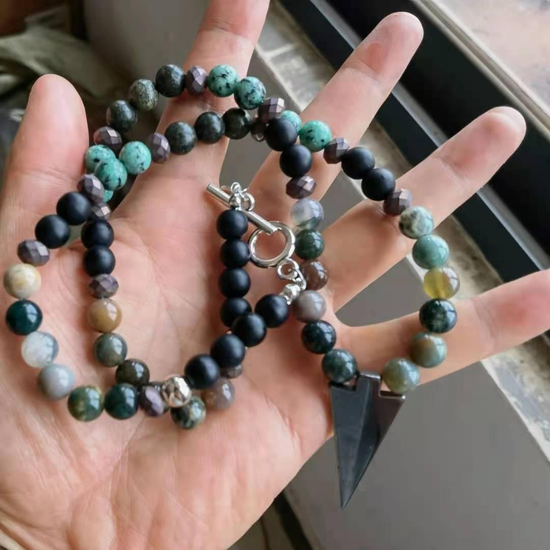 Men's Stone Beaded Necklace Necklaces - The Burner Shop