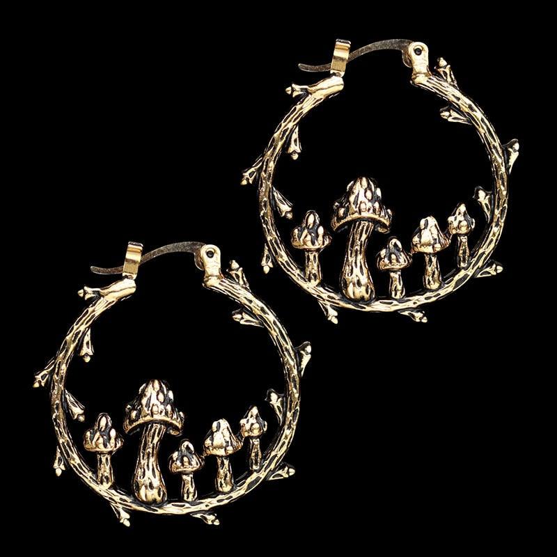 Nature Design Metal Hoop Earrings Earrings - The Burner Shop