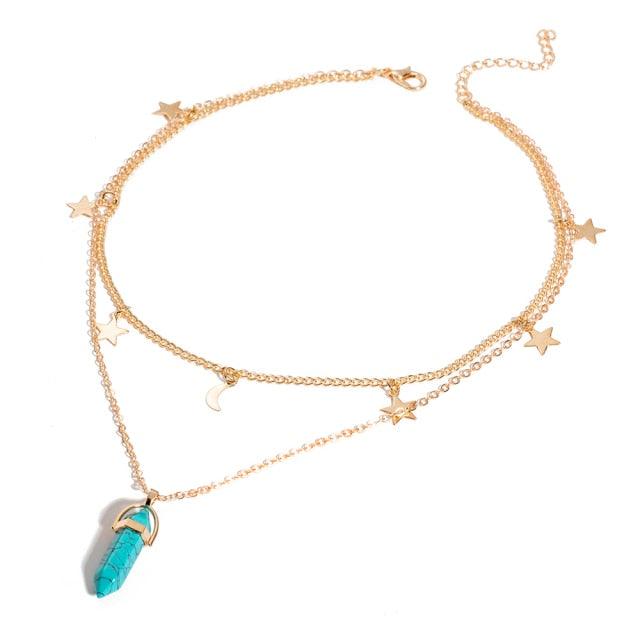 Opal Chrystal Pendant Necklaces - The Burner Shop