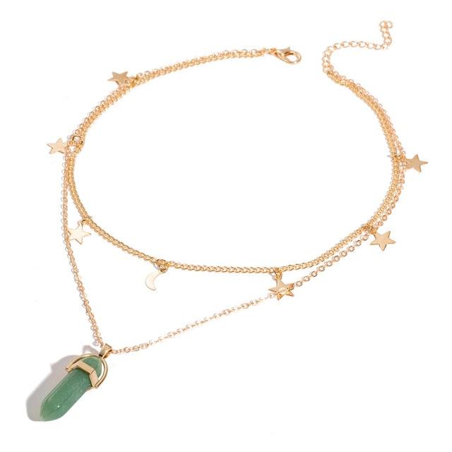Opal Chrystal Pendant Necklaces - The Burner Shop