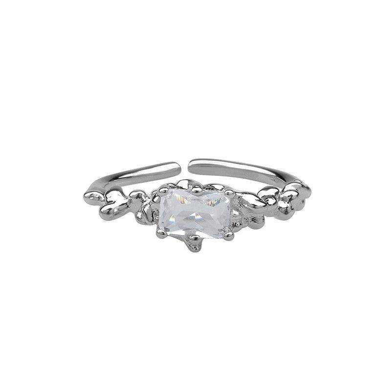 Opal Irregular Natural Stone Ring Rings - The Burner Shop