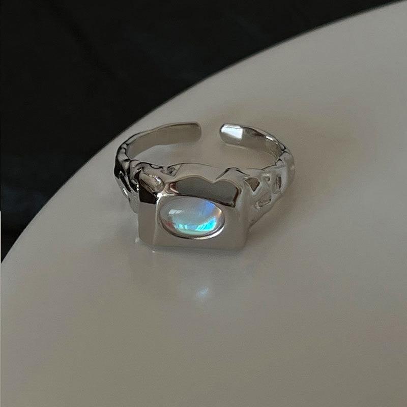 Opal Irregular Natural Stone Ring Rings - The Burner Shop