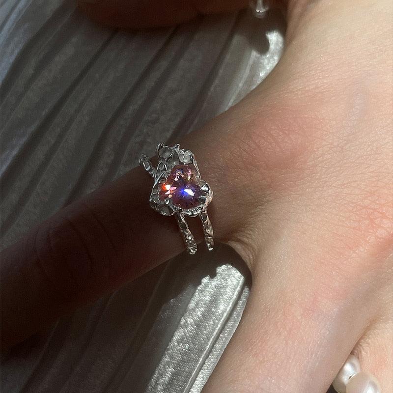 Opal Irregular Natural Stone Ring Rings - The Burner Shop