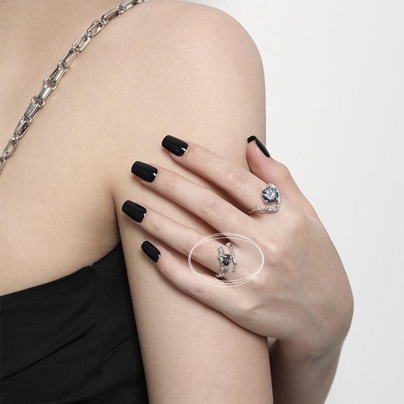 Opal Irregular Natural Stone Ring Rings - The Burner Shop