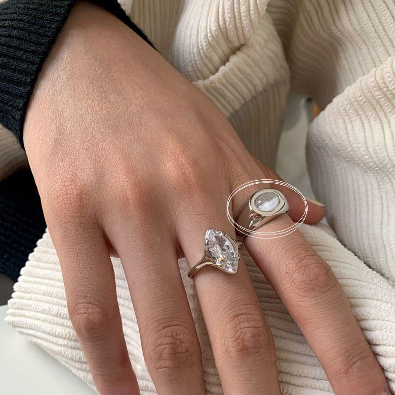 Opal Irregular Natural Stone Ring Rings - The Burner Shop