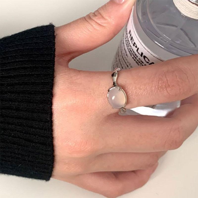 Opal Irregular Natural Stone Ring Rings - The Burner Shop