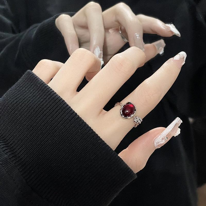 Opal Irregular Natural Stone Ring Rings - The Burner Shop