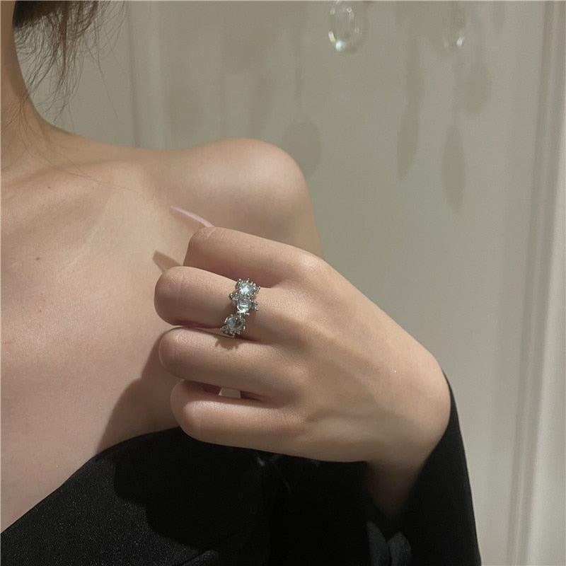 Opal Irregular Natural Stone Ring Rings - The Burner Shop