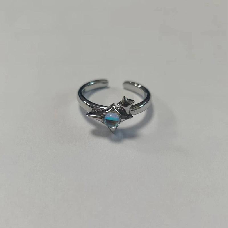 Opal Irregular Natural Stone Ring Rings - The Burner Shop