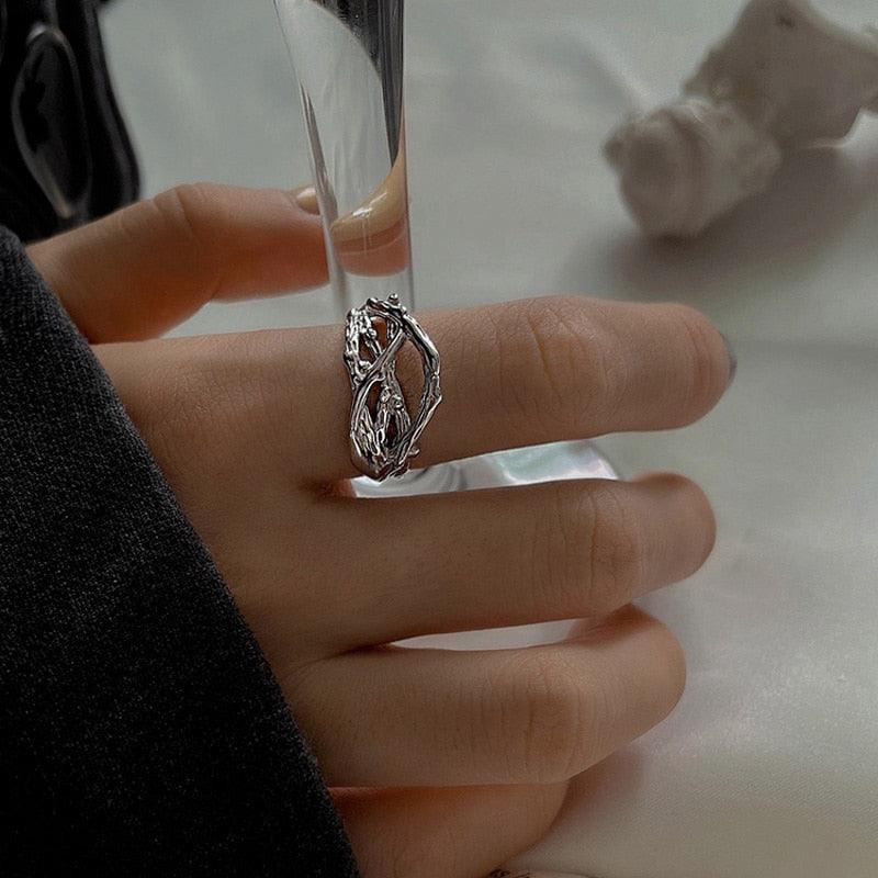 Opal Irregular Natural Stone Ring Rings - The Burner Shop