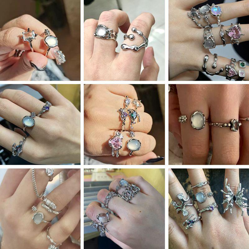 Opal Irregular Natural Stone Ring Rings - The Burner Shop