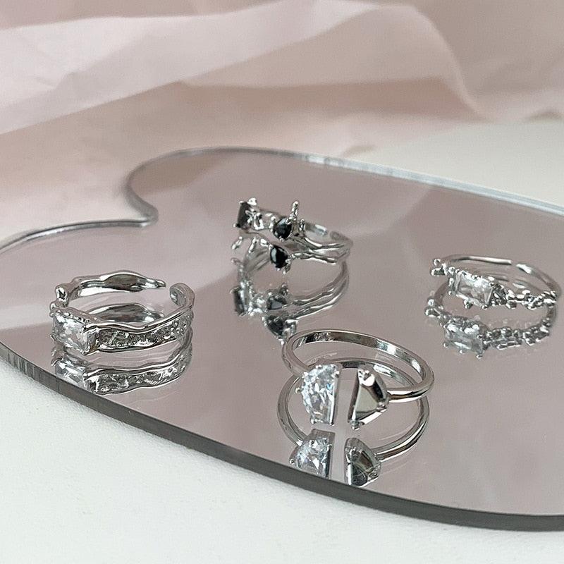 Opal Irregular Natural Stone Ring Rings - The Burner Shop