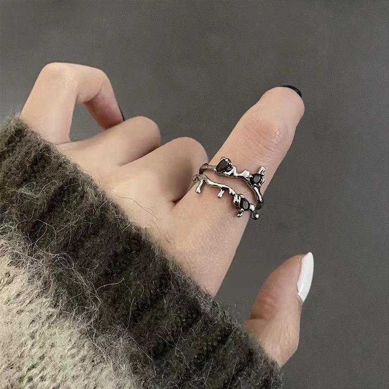 Opal Irregular Natural Stone Ring Rings - The Burner Shop