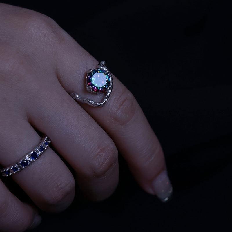 Opal Irregular Natural Stone Ring Rings - The Burner Shop