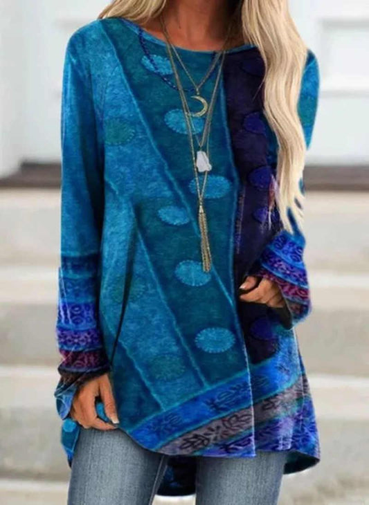 Patchwork Long Sleeve Sweater Sweaters - The Burner Shop