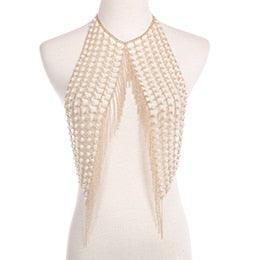 Pearl Mesh Tassel Body Jewelry Body Jewelry - The Burner Shop