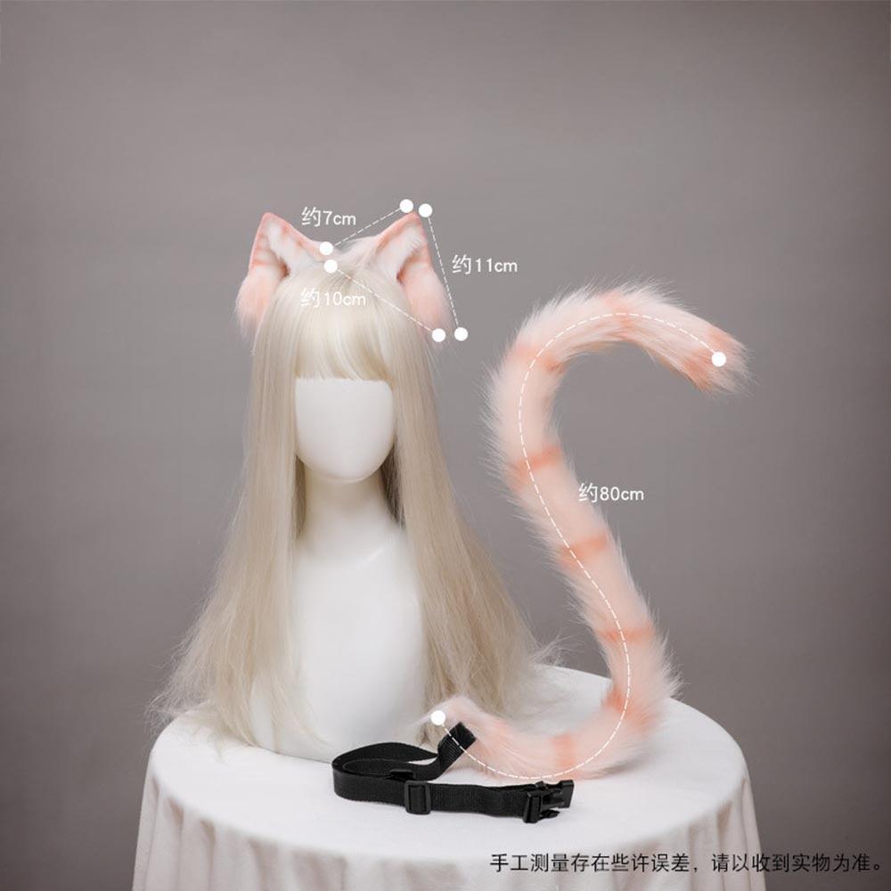 Plush Cat Ears & Tail Headpiece - The Burner Shop