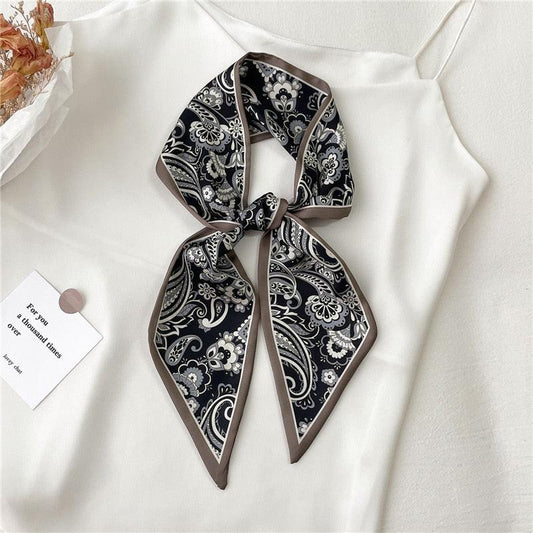 Print Silky Hair Band Scarf Hair Accessory - The Burner Shop