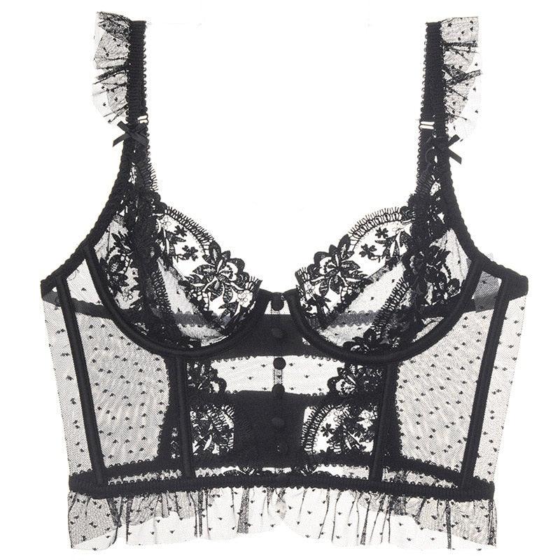 Push-Up Lace Bustier & Panty Bras - The Burner Shop